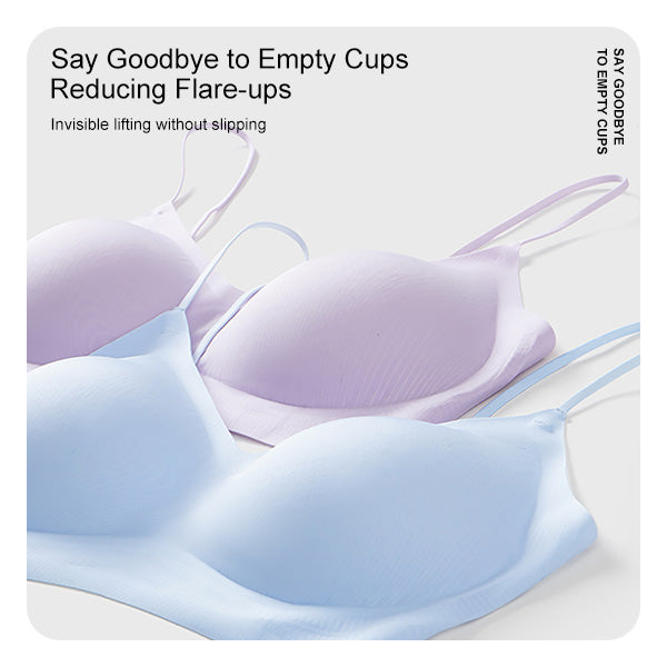 Ultra-Thin Printed Spaghetti Strap Bra – Seamless, Breathable, Antibacterial, Summer Cooling