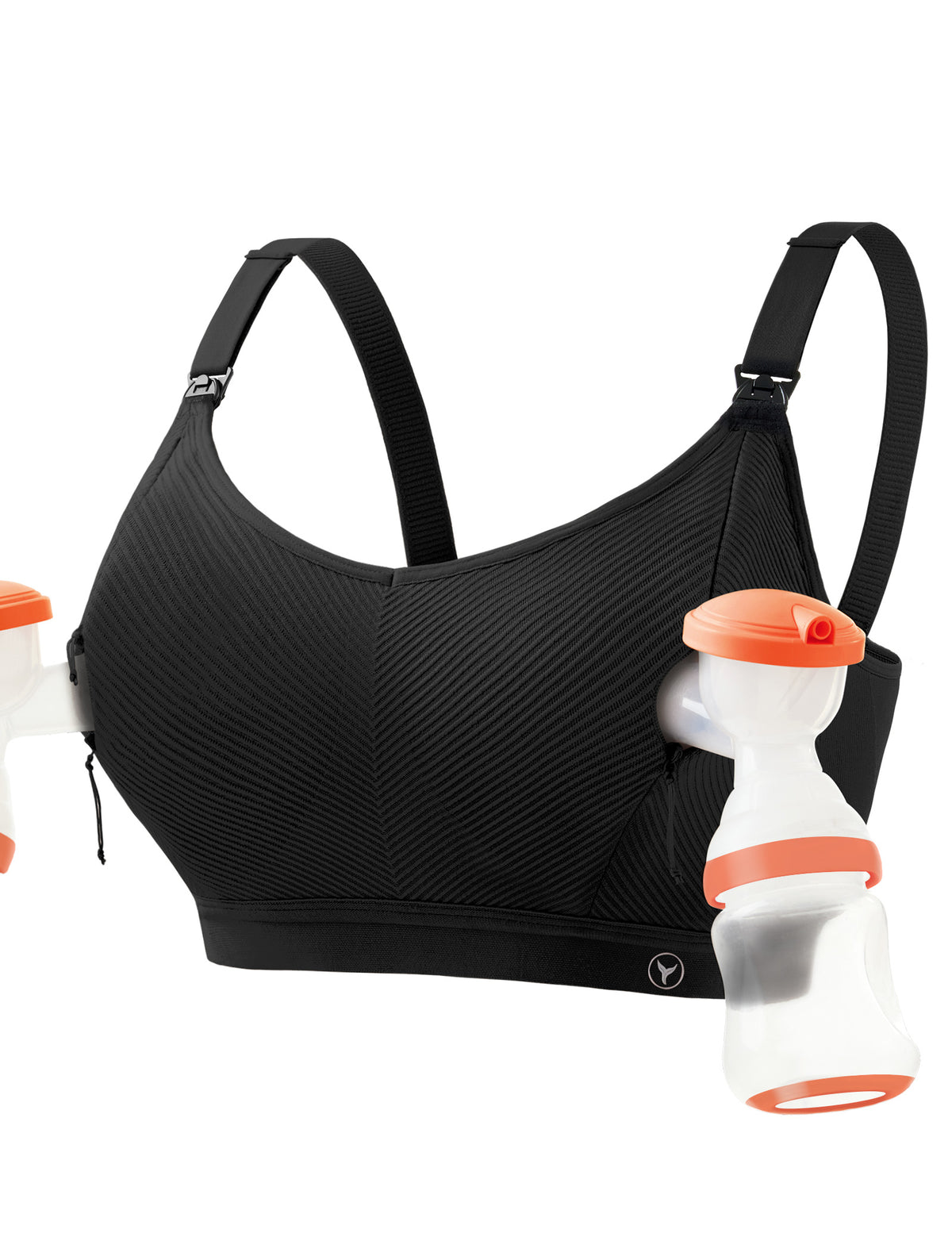 Pumping Bra Hands Free Zip Opening Design Seamless Nursing Bras for Breastfeeding High Support Nursing & Pumping Bra