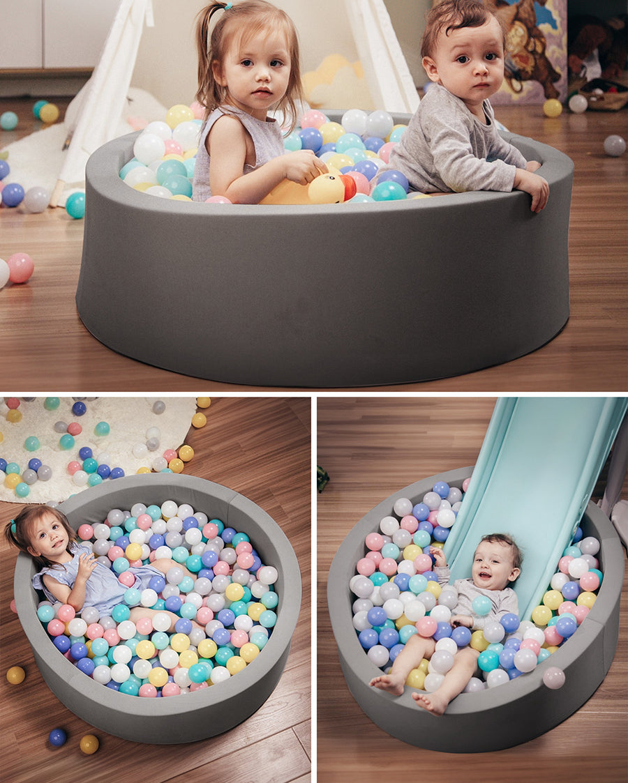 HOFISH Foam Ball Pit for Children Toddlers,Baby Playpen Pool Soft Round Designed Easy to Clean or Install,Ideal Gift Babies Infants Indoor and Outdoor Game- (Balls NOT Included)
