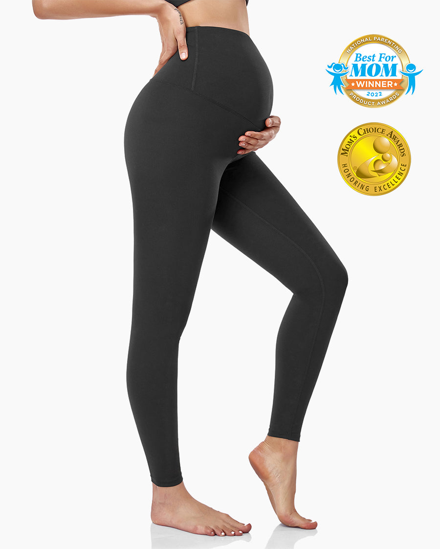 Bingkap Bersalin Wanita Seluar Yoga Kehamilan Ultra Lembut Di Atas Benjolan Seluar Dalam Bawah Termal Legging Senaman 