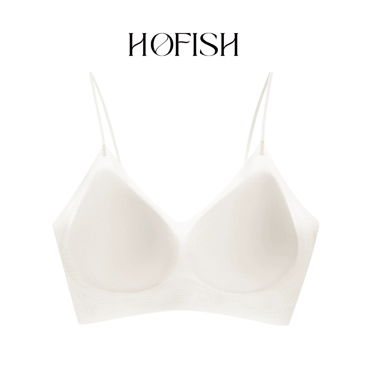 HOFISH Ultra-Thin Printed Spaghetti Strap Bra – Seamless, Breathable, Antibacterial, Summer Cooling 1071