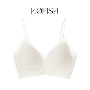 HOFISH Ultra-Thin Printed Spaghetti Strap Bra – Seamless, Breathable, Antibacterial, Summer Cooling 1071