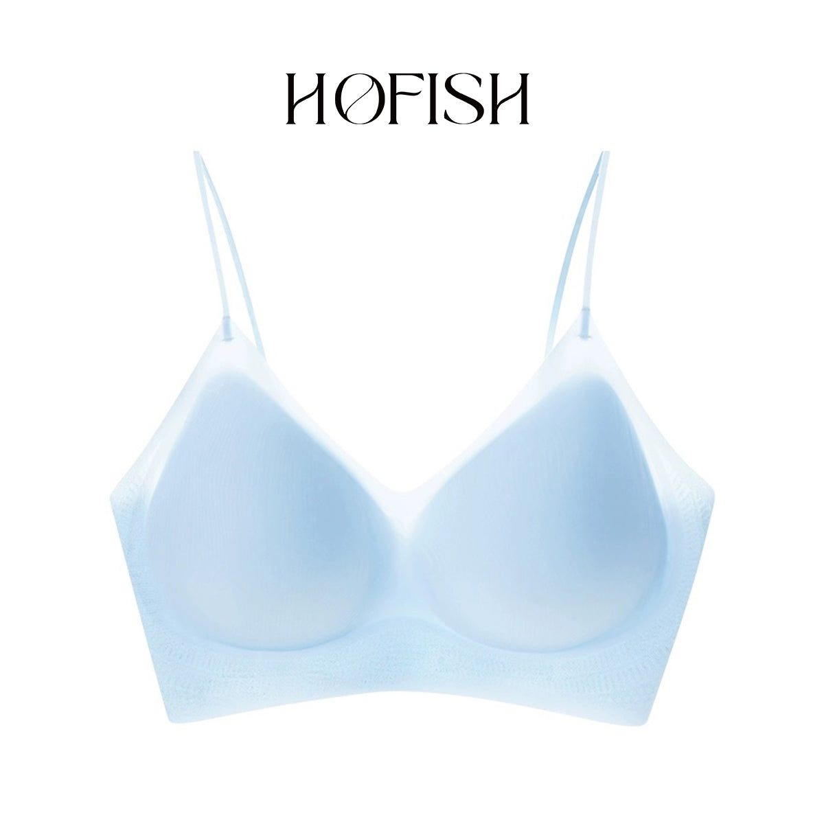 HOFISH Ultra-Thin Printed Spaghetti Strap Bra – Seamless, Breathable, Antibacterial, Summer Cooling 1071