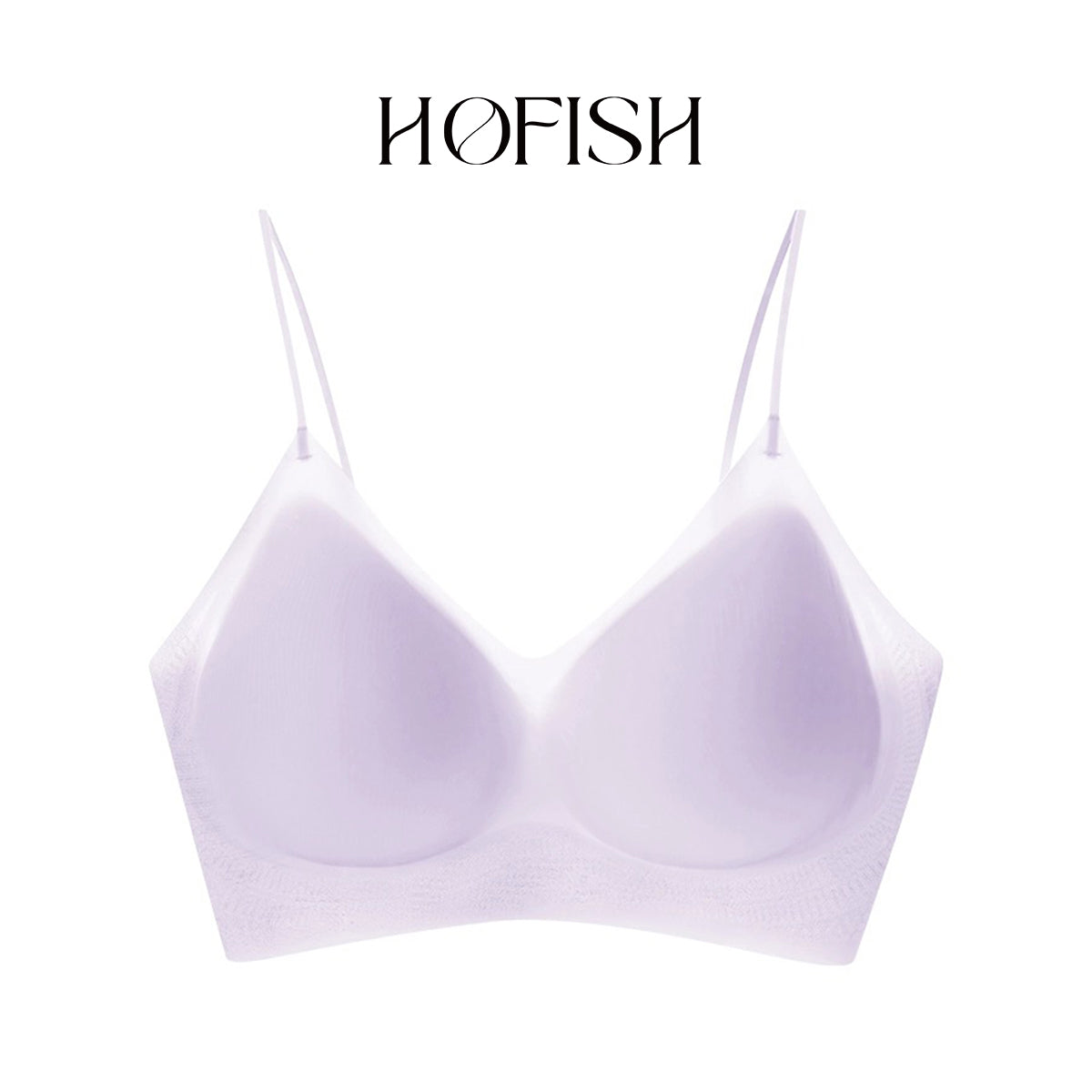 HOFISH Ultra-Thin Printed Spaghetti Strap Bra – Seamless, Breathable, Antibacterial, Summer Cooling 1071