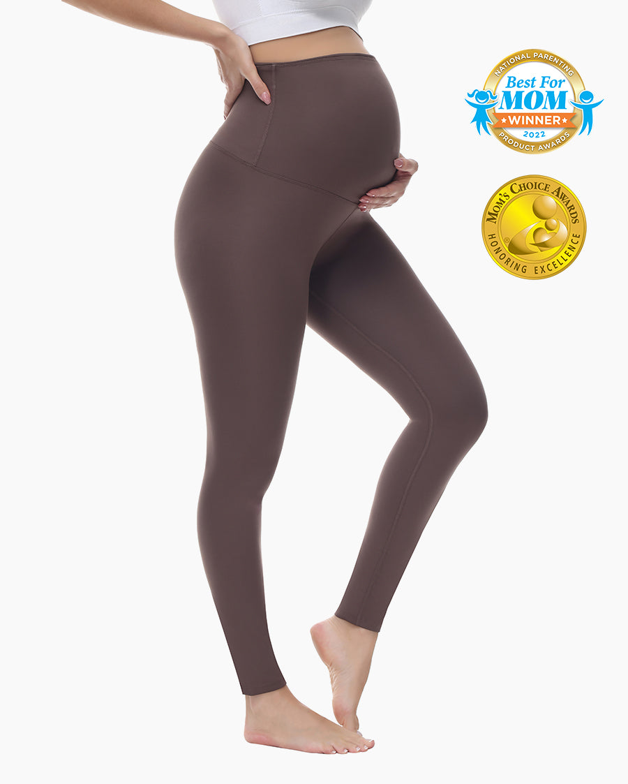 Bingkap Bersalin Wanita Seluar Yoga Kehamilan Ultra Lembut Di Atas Benjolan Seluar Dalam Bawah Termal Legging Senaman 