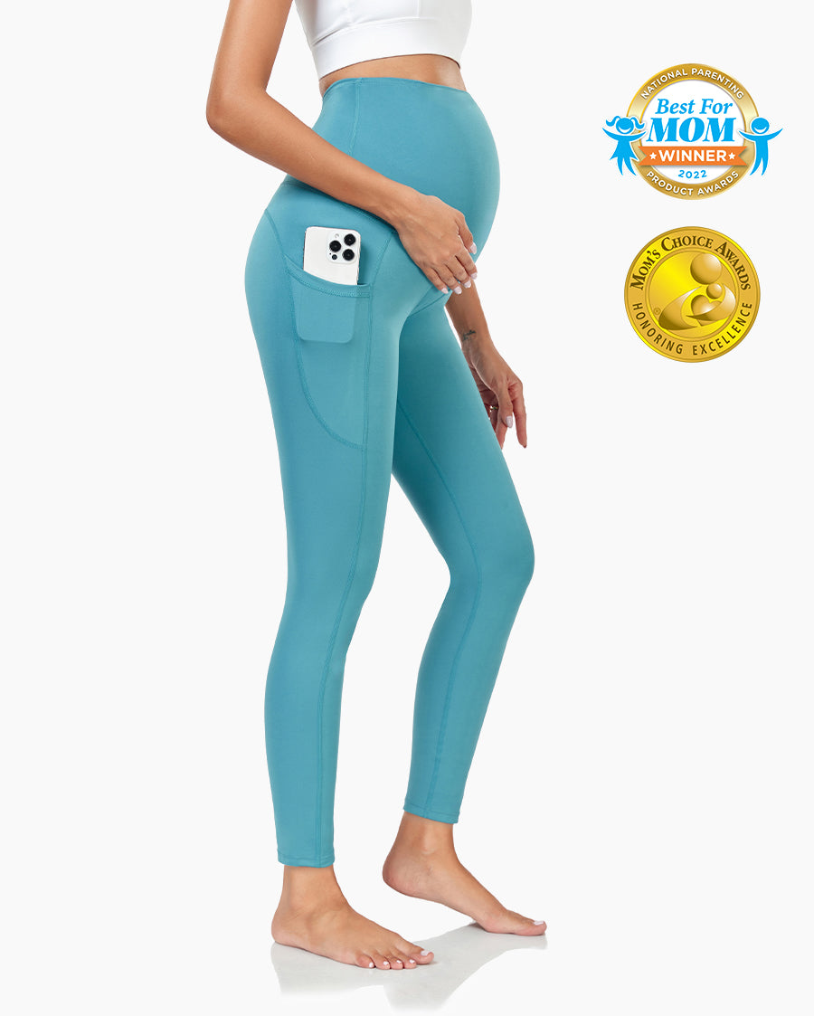 Bingkap Bersalin Wanita Seluar Yoga Kehamilan Ultra Lembut Di Atas Benjolan Seluar Dalam Bawah Termal Legging Senaman 