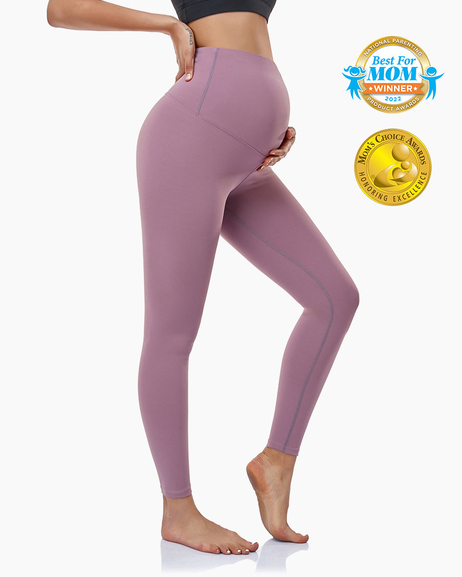 Bingkap Bersalin Wanita Seluar Yoga Kehamilan Ultra Lembut Di Atas Benjolan Seluar Dalam Bawah Termal Legging Senaman 